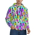 thumbnail image 1 of Hoodies for Men - Graffiti Pineapples On Neon Long Sleeve Comfrt Men'S Fashion Hoodies & Sweatshirts, Sweatshirts for Men Hoodies Pullover Clothing Clothes with Pouch, 1 of 7