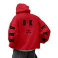 thumbnail image 1 of Hoodies for Men Graphic Hoodies Men's Hooded Sweatshirt Letter Print Casual Pullover Streetwear Fashion Loose Fit Comfortable Blend for Fall Winter Daily Wear, 1 of 5