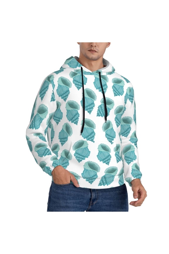 Hoodies for Men - Green Conch Long Sleeve Comfrt Men'S Fashion Hoodies & Sweatshirts, Sweatshirts for Men Hoodies Pullover Clothing Clothes with Pouch