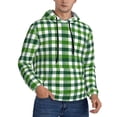 thumbnail image 1 of Hoodies for Men - Green Gingham plaid Checkered Long Sleeve Comfrt Men'S Fashion Hoodies & Sweatshirts, Sweatshirts for Men Hoodies Pullover Clothing Clothes with Pouch, 1 of 7