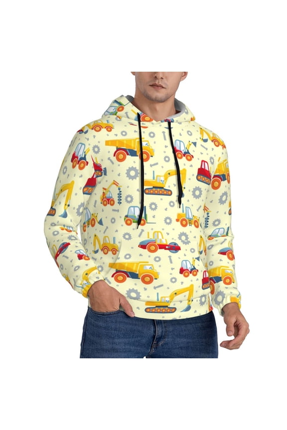 Hoodies for Men - Heavy Equipment Long Sleeve Comfrt Men'S Fashion Hoodies & Sweatshirts, Sweatshirts for Men Hoodies Pullover Clothing Clothes with Pouch