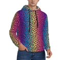 thumbnail image 1 of Hoodies for Men - Leopard Neon Rainbow Gradient Long Sleeve Comfrt Men'S Fashion Hoodies & Sweatshirts, Sweatshirts for Men Hoodies Pullover Clothing Clothes with Pouch, 1 of 7