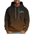 thumbnail image 1 of Hoodies Men Long Sleeve Fleece Pullover Soft Casual Pullover Hooded Sweatshirt Gradient Hoody Lightweight Coat Patchwork Tops for Casual Wear & Workout Loose Cotton Top, 1 of 5