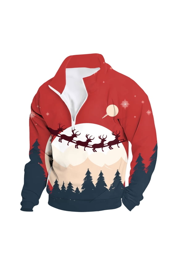 Hoodies for Men Mens Christmas Plus Size Hoodless Pullovers Fashion Sweatshirts Holiday Logo Print Clothing Tops Hop Oversized Sweatshirts Zip up Jacket Mens 10 Star Zip up Superstore Vest Lo White S