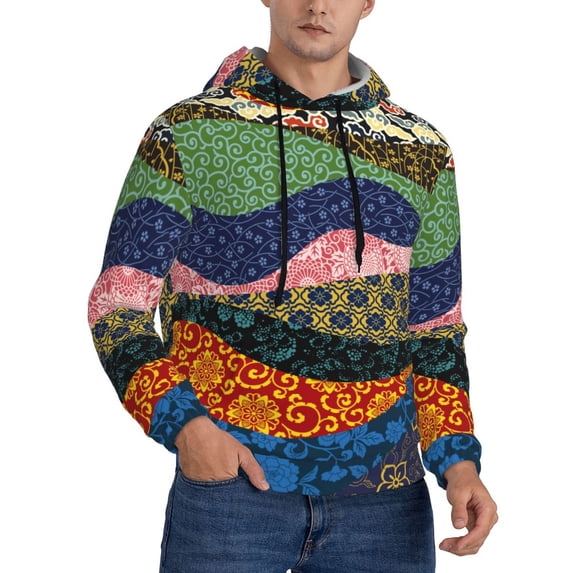 Hoodies for Men - Multiple Retro Pattern Long Sleeve Comfrt Men'S Fashion Hoodies & Sweatshirts, Sweatshirts for Men Hoodies Pullover Clothing Clothes with Pouch