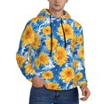 thumbnail image 1 of Hoodies for Men - Ocean Wave Sunflower Long Sleeve Comfrt Men'S Fashion Hoodies & Sweatshirts, Sweatshirts for Men Hoodies Pullover Clothing Clothes with Pouch, 1 of 7