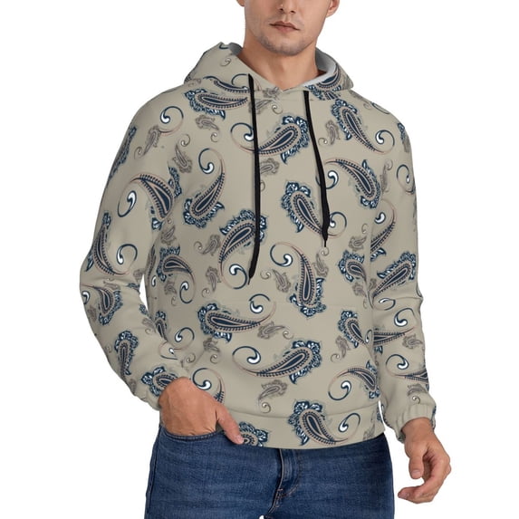 Hoodies for Men - Paisley Print No.J917 Long Sleeve Comfrt Men'S Fashion Hoodies & Sweatshirts, Sweatshirts for Men Hoodies Pullover Clothing Clothes with Pouch