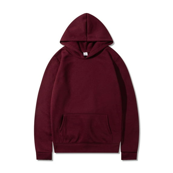 Hoodies for Men Plain Hooded Sweatshirt Casual Athletic Fleece Sweatshirt Top Pullover Sweater Solid Color Hoody Workout Gym Sports Outdoor Sportwear with Pocket