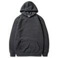 thumbnail image 1 of Hoodies for Men Plain Hooded Sweatshirt Casual Athletic Fleece Sweatshirt Top Pullover Sweater Solid Color Hoody Workout Gym Sports Outdoor Sportwear with Pocket, 1 of 5