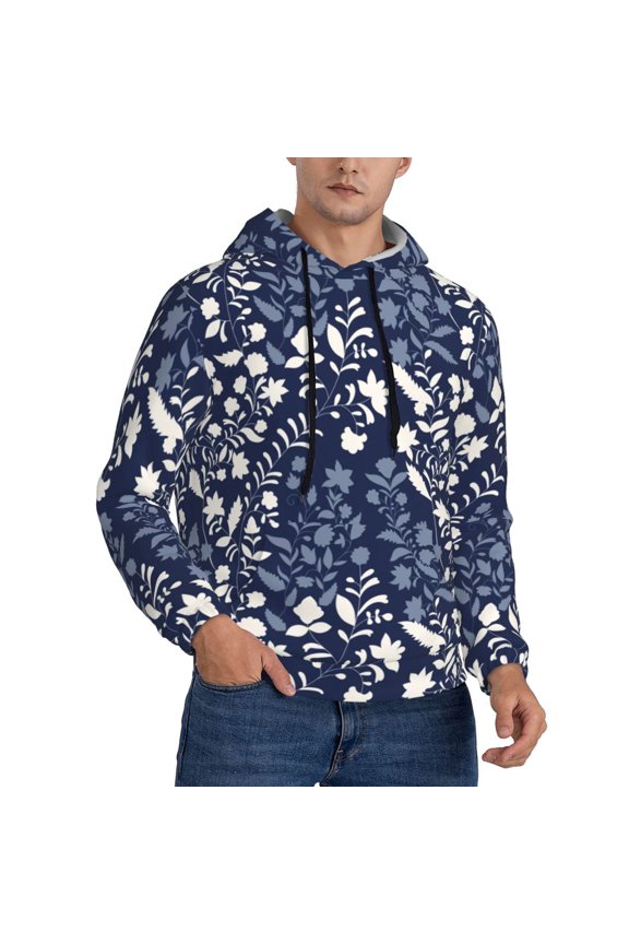 Hoodies for Men - Plant print Long Sleeve Comfrt Men'S Fashion Hoodies & Sweatshirts, Sweatshirts for Men Hoodies Pullover Clothing Clothes with Pouch