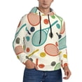 thumbnail image 1 of Hoodies for Men - Racket and Tennis Ball Long Sleeve Comfrt Men'S Fashion Hoodies & Sweatshirts, Sweatshirts for Men Hoodies Pullover Clothing Clothes with Pouch, 1 of 7