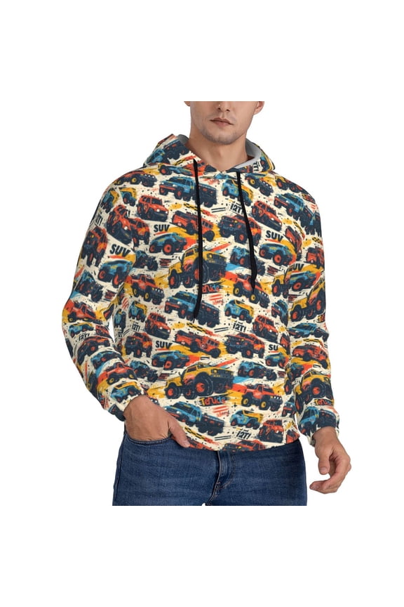 Hoodies for Men - SUV off road racing car Long Sleeve Comfrt Men'S Fashion Hoodies & Sweatshirts, Sweatshirts for Men Hoodies Pullover Clothing Clothes with Pouch