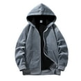 thumbnail image 1 of Hoodies Men Solid Color 3D Twill Integrated Velvet Hooded Casual Loose Jacket Sweatshirt Sweatshirts Men Dark Gray XL, 1 of 6