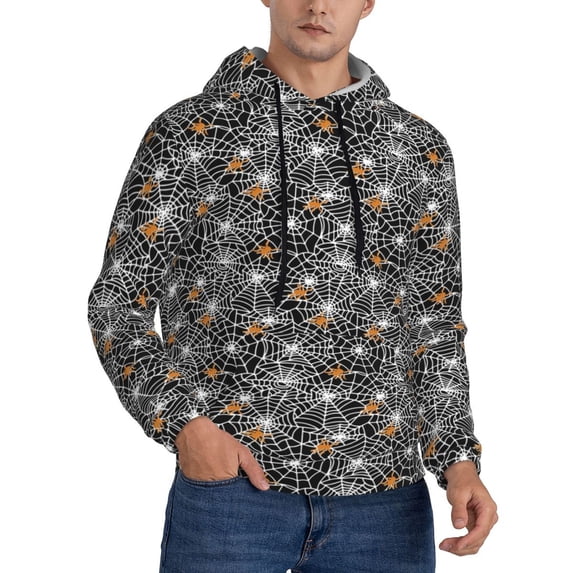Hoodies for Men - Spider Cobweb Long Sleeve Comfrt Men'S Fashion Hoodies & Sweatshirts, Sweatshirts for Men Hoodies Pullover Clothing Clothes with Pouch