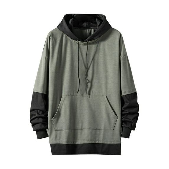 Hoodies for Men Sweatshirts Long Sleeve Sweater Drawstring Lightweight Hoody Tops Fluffy Hooded Pullover Solid Color Warm Outwear Sports Leisure Workwear Comfortable Activewear with Pockets