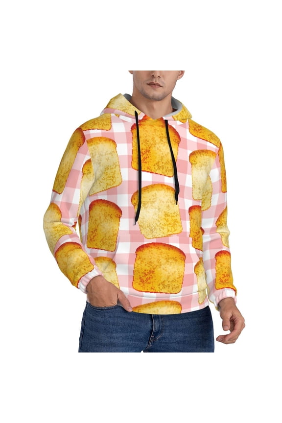 Hoodies for Men - Tasty Toasts Long Sleeve Comfrt Men'S Fashion Hoodies & Sweatshirts, Sweatshirts for Men Hoodies Pullover Clothing Clothes with Pouch