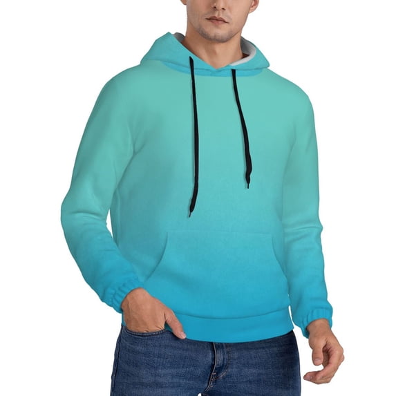 Hoodies for Men - Teal Turquoise Long Sleeve Comfrt Men'S Fashion Hoodies & Sweatshirts, Sweatshirts for Men Hoodies Pullover Clothing Clothes with Pouch