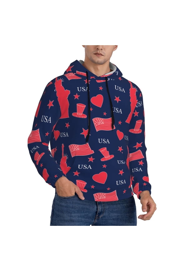 Hoodies for Men - The Statue Of wings Long Sleeve Comfrt Men'S Fashion Hoodies & Sweatshirts, Sweatshirts for Men Hoodies Pullover Clothing Clothes with Pouch