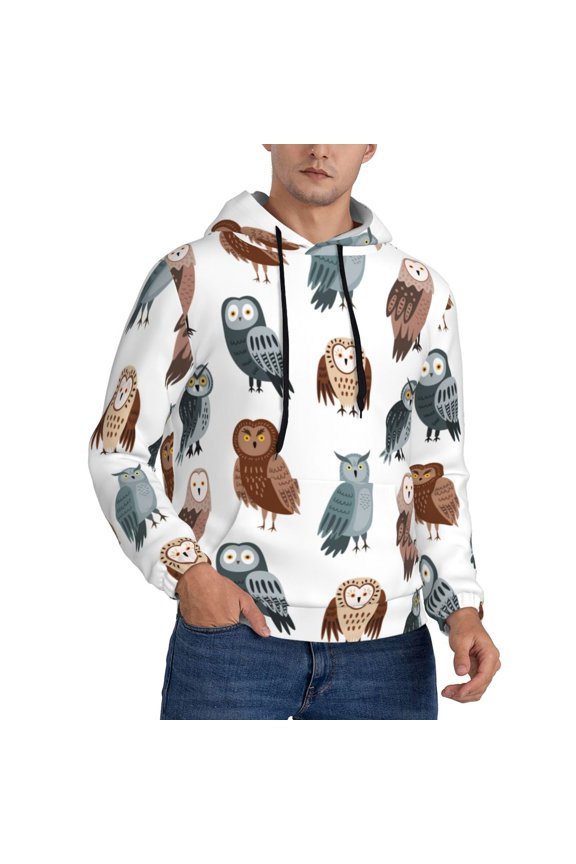 Hoodies for Men - Ugly Dorky Owl Long Sleeve Comfrt Men'S Fashion Hoodies & Sweatshirts, Sweatshirts for Men Hoodies Pullover Clothing Clothes with Pouch