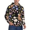 thumbnail image 1 of Hoodies for Men - cartoon dogs and flowers Long Sleeve Comfrt Men'S Fashion Hoodies & Sweatshirts, Sweatshirts for Men Hoodies Pullover Clothing Clothes with Pouch, 1 of 7