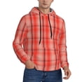 thumbnail image 1 of Hoodies for Men - checkered soft red beige plaid Long Sleeve Comfrt Men'S Fashion Hoodies & Sweatshirts, Sweatshirts for Men Hoodies Pullover Clothing Clothes with Pouch, 1 of 7