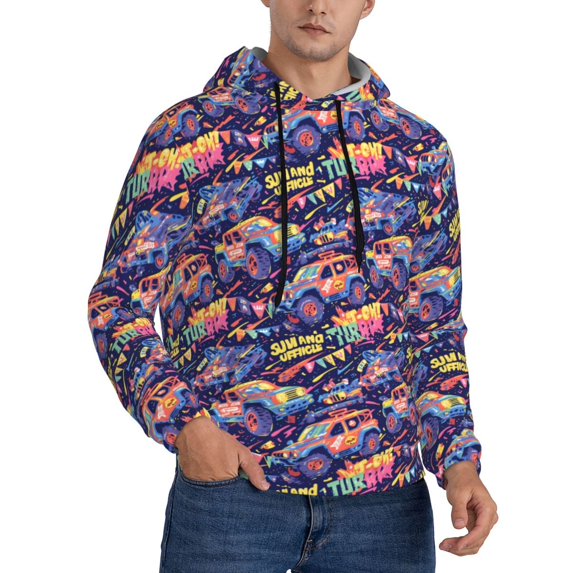 Hoodies for Men - colorful SUV car Long Sleeve Comfrt Men'S Fashion Hoodies & Sweatshirts, Sweatshirts for Men Hoodies Pullover Clothing Clothes with Pouch
