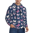 thumbnail image 1 of Hoodies for Men - flower butterfly_A Long Sleeve Comfrt Men'S Fashion Hoodies & Sweatshirts, Sweatshirts for Men Hoodies Pullover Clothing Clothes with Pouch, 1 of 7