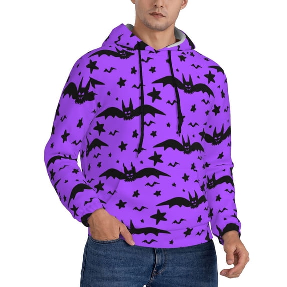 Hoodies for Men - halloween bat elements Long Sleeve Comfrt Men'S Fashion Hoodies & Sweatshirts, Sweatshirts for Men Hoodies Pullover Clothing Clothes with Pouch