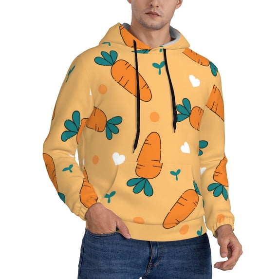 Hoodies for Men - love carrot Long Sleeve Comfrt Men'S Fashion Hoodies & Sweatshirts, Sweatshirts for Men Hoodies Pullover Clothing Clothes with Pouch