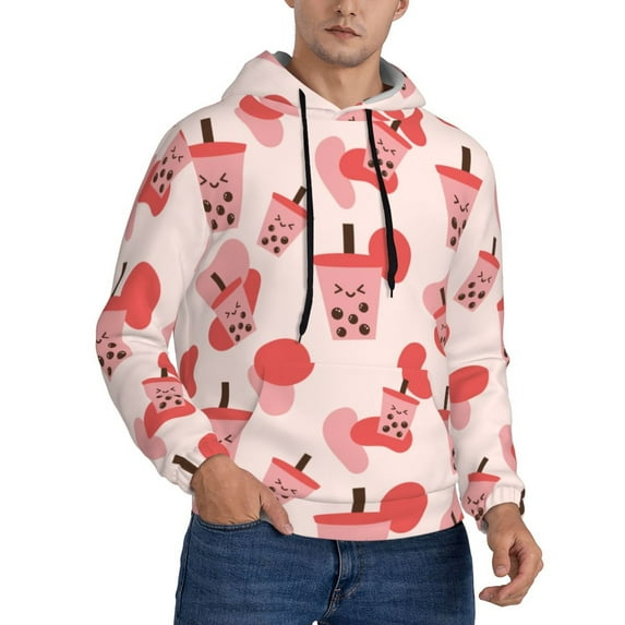 Hoodies for Men - milk tea No.805 Long Sleeve Comfrt Men'S Fashion Hoodies & Sweatshirts, Sweatshirts for Men Hoodies Pullover Clothing Clothes with Pouch