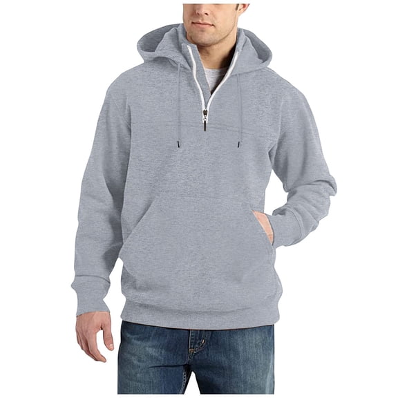 Hoodies Men's Workout Lightweight with Pockets Work Big and Tall Fall Long Sleeve Winter Drawstring Hoodie,Light Gray M