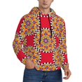 thumbnail image 1 of Hoodies for Men - trendy bright red checkered pattern Long Sleeve Comfrt Men'S Fashion Hoodies & Sweatshirts, Sweatshirts for Men Hoodies Pullover Clothing Clothes with Pouch, 1 of 7