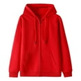 thumbnail image 1 of Hoodies,Mens Hoodie Long Sleeve Casual Hooded Sweatshirt Fashion Drawstring Design With Pocket for Daily Use,Hoodies for Men,Red,2XL, 1 of 4