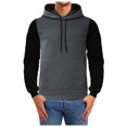 thumbnail image 1 of Hoodies,Mens Hoodie Polka Dot Color Matching Sports Leisure Fitness Autumn Winter Casual Pullover for Gym,Hoodies,Z01 Grey,2XL, 1 of 9