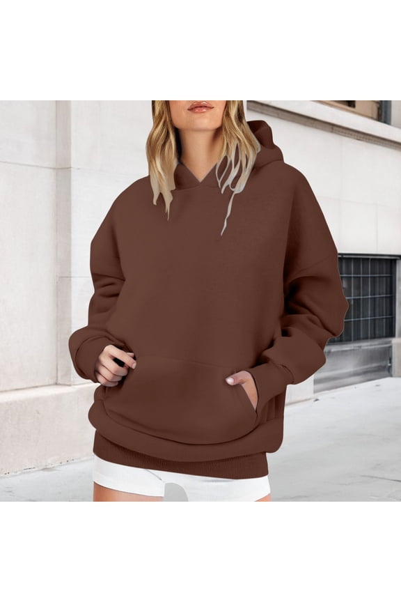 Hoodies Oversized Sweatshirt for Women Fleece Hoodies Long Sleeve Shirts Pullover Fall Clothes With Pocket