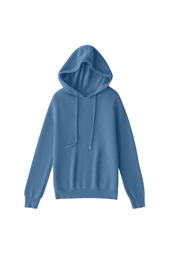 Hoodies Sweaters for Women Trendy Soft Drawstring Knit Pullover Tops Lounge Comfy Loose Fit Sweater Winter Fall Clothes