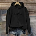 thumbnail image 1 of Hoodies Sweatshirt for Women Jesus Loves You Hooded Sweatshirts Letter Print Hoodies Oversized Pullover Hoodies for Women Fall Clothes for Women Women's Clothes, 1 of 3