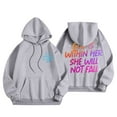 thumbnail image 1 of Hoodies Sweatshirt for Women Long Sleeve Pullover Sweatshirts Unisex Hoodie Light Gray Sweatshirt for Women Womens Fall Jackets Preppy Clothes Teen Girl, 1 of 6