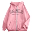 thumbnail image 1 of Hoodies Sweatshirt for Women Long Sleeve Zipper Hoodie Graphic Hoodies for Women Pink Hoodie Women Winter Clothes for Women Preppy Clothes, 1 of 3