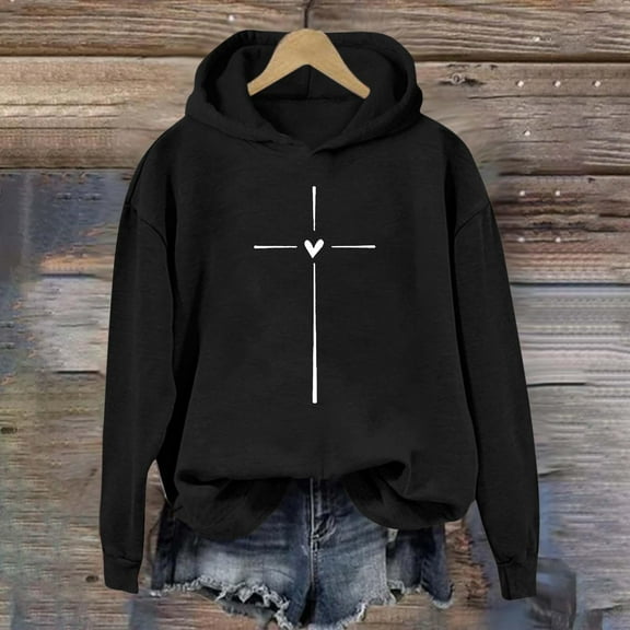 Hoodies Sweatshirt for Women Trust in the Lord Hoodies Letter Print Christian Sweatshirt Oversized Women Pullover Winter Hoodies for Women Streetwear