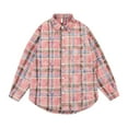 thumbnail image 1 of Hoodies Sweatshirts for Men Clearance Hoodies Vintage Plaid Printed Button Up Long Sleeved Lapel Shirts, 1 of 8