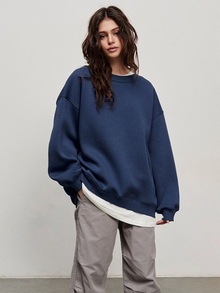 Hoodies \u0026 Sweatshirts for Women Autumn Winter Thick Warm Fleece Sweatshirt  Girls Streetwear Loose Pullovers - Walmart.com