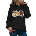 thumbnail image 1 of Hoodies Sweatshirts for Women Leopard Love Heart Print Sweatshirt Hooded Drawstring Sweatshirt Pullover with Pockets pullover hoodie, 1 of 5