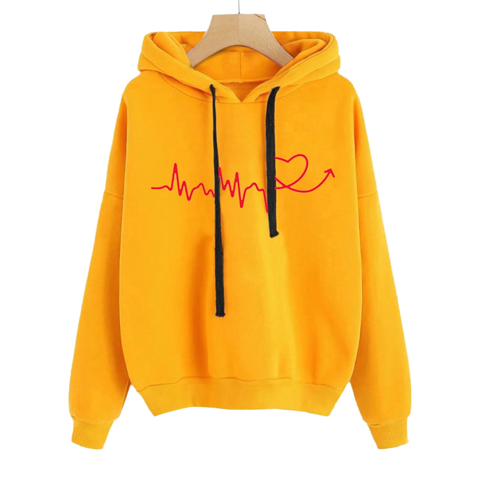 Synthetic Hooded Yellow Unisex Sweatshirt, Size: Large at best price in New  Delhi