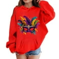 thumbnail image 1 of Hoodies for Teen Girls Black Girl's Boy's Hoodie Long Sleeve Soft Sweatshirt Graphic Hoody Kids Cute Pullovers Top Clothes for Girls Thanksgiving Clothes b-Red, 160, 1 of 3
