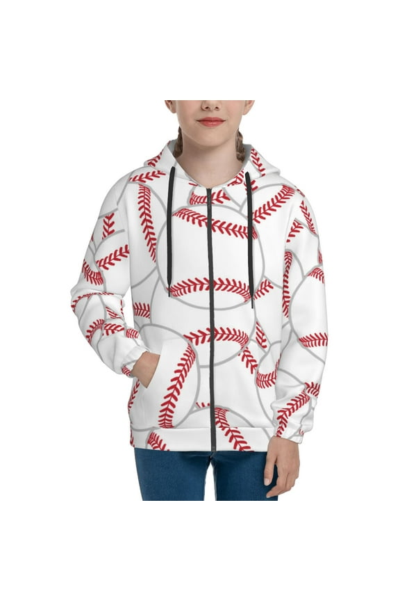 Hoodies for Teen Girls Boys - Baseball A Warm Boys' Fashion Zip Up Hoodies & Sweatshirts, Boys Girls Kids Clothes Size 7-8 Youth Pullover with Kangaroo Pocket
