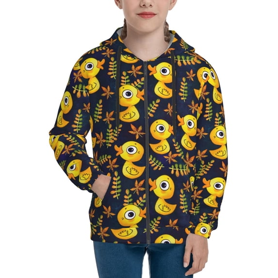 Hoodies for Teen Girls Boys - Ducks Warm Boys' Fashion Zip Up Hoodies & Sweatshirts, Boys Girls Kids Clothes Size 7-8 Youth Pullover with Kangaroo Pocket