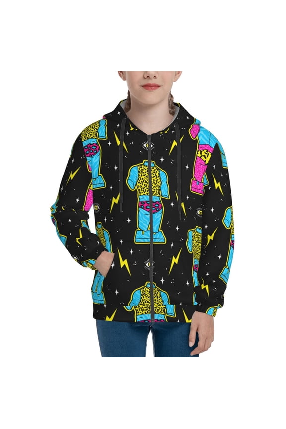 Hoodies for Teen Girls Boys - Funny Leopard Print Model Warm Boys' Fashion Zip Up Hoodies & Sweatshirts, Boys Girls Kids Clothes Size 14-16 Youth Pullover with Kangaroo Pocket