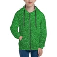 thumbnail image 1 of Hoodies for Teen Girls Boys - Green Sparkling Shiny Warm Boys' Fashion Zip Up Hoodies & Sweatshirts, Boys Girls Kids Clothes Size 10-12 Youth Pullover with Kangaroo Pocket, 1 of 5