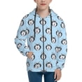 thumbnail image 1 of Hoodies for Teen Girls Boys - Husky Head Warm Boys' Fashion Zip Up Hoodies & Sweatshirts, Boys Girls Kids Clothes Size 18-20 Youth Pullover with Kangaroo Pocket, 1 of 5
